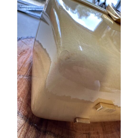 Vtg Lucite Box Purse Rhinestone Embellished Handle White Stag? Wilardy? Read - Picture 8 of 16